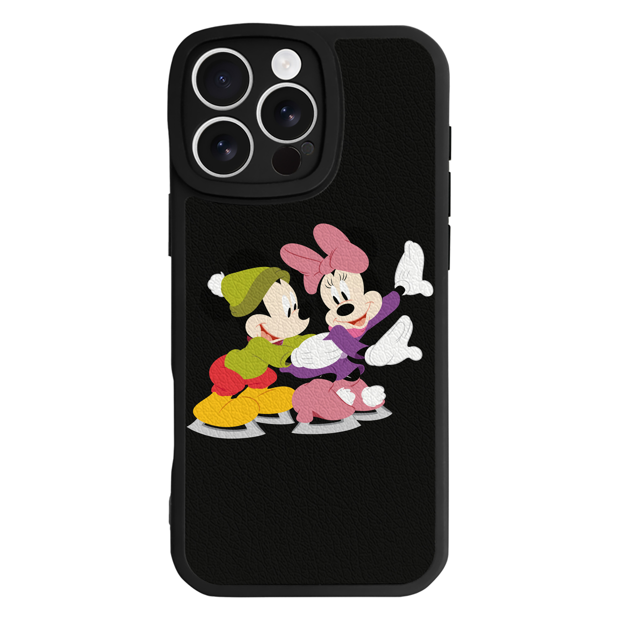 （画像用） ミッキーマウス Mickey Mouse 【iPhone 16シリーズ対応】シリコンスマホケース（レザー調） 材質：シリコン